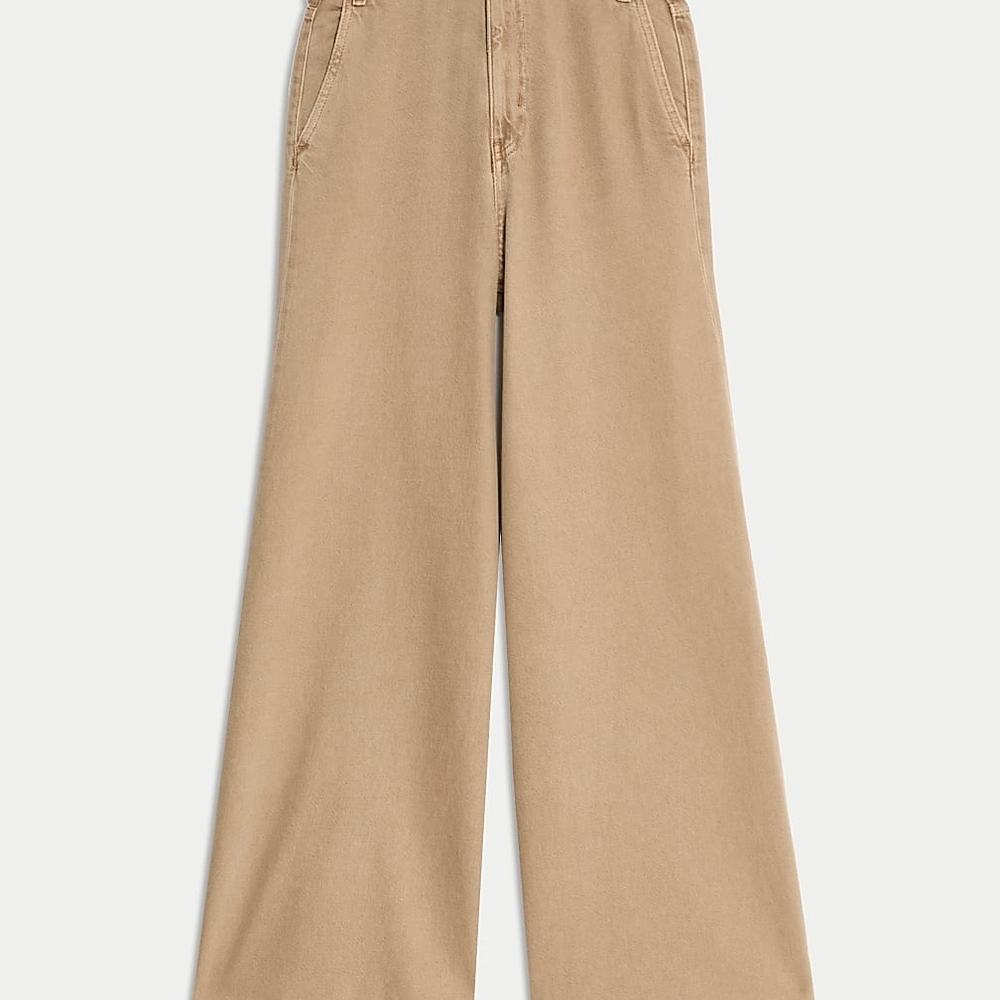 Marks & Spencer Beige Palazzo Pants Size 6 (UK 10) Short (29 Inch Inside Leg) - Picture 2 of 4